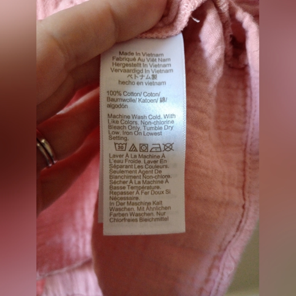 J. Crew Soft Pink Guaze Ruffle Trim Top Size Medium - Picture 11 of 11
